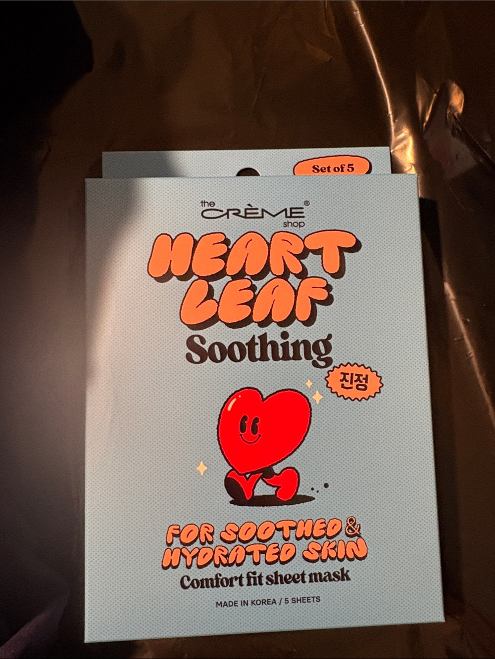 The Crème Shop Heart Leaf Soothing Sheet Mask - 5 pcs